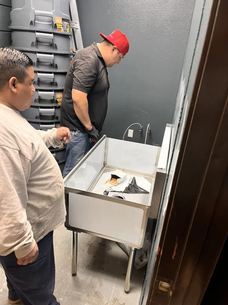Commercial plumbing and sink installation in New Haven